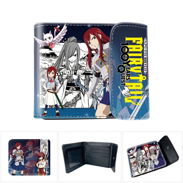 Fairy tail Horizontal concealed wallet short wallet 12x10x2CM