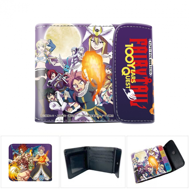 Fairy tail Horizontal concealed wallet short wallet 12x10x2CM