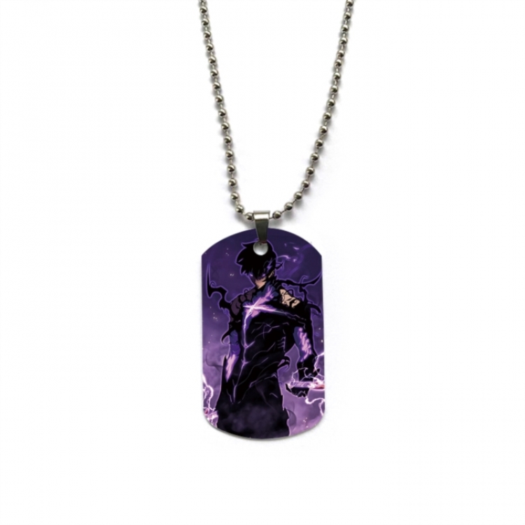 Solo Leveling:Arise Anime double-sided full color printed military brand necklace price for 5 pcs
