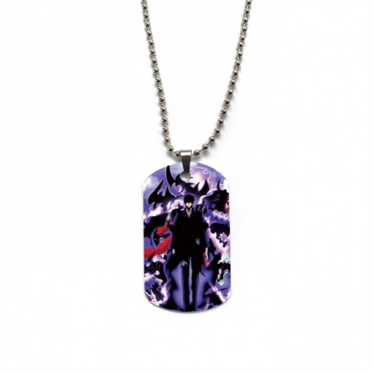 Solo Leveling:Arise Anime double-sided full color printed military brand necklace price for 5 pcs