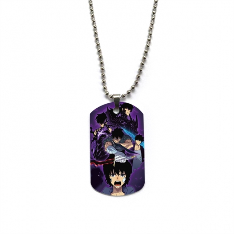 Solo Leveling:Arise Anime double-sided full color printed military brand necklace price for 5 pcs
