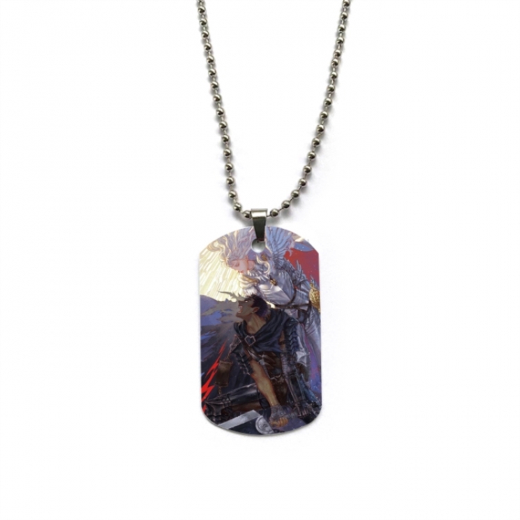Berserk Anime double-sided full color printed military brand necklace price for 5 pcs