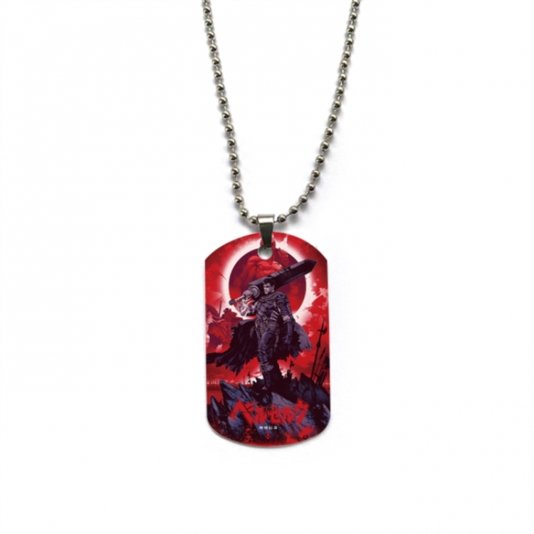 Berserk Anime double-sided full color printed military brand necklace price for 5 pcs