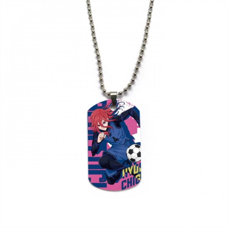 BLUE LOCK Anime double-sided full color printed military brand necklace price for 5 pcs