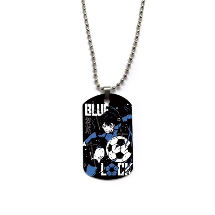 BLUE LOCK Anime double-sided full color printed military brand necklace price for 5 pcs