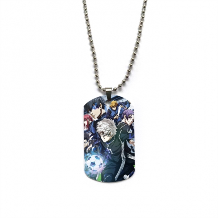 BLUE LOCK Anime double-sided full color printed military brand necklace price for 5 pcs