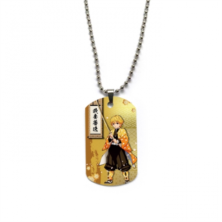 Demon Slayer Kimets Anime double-sided full color printed military brand necklace price for 5 pcs