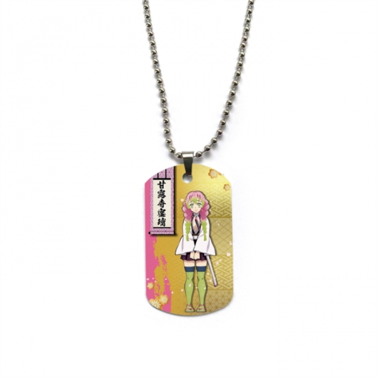 Demon Slayer Kimets Anime double-sided full color printed military brand necklace price for 5 pcs