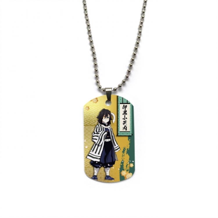 Demon Slayer Kimets Anime double-sided full color printed military brand necklace price for 5 pcs
