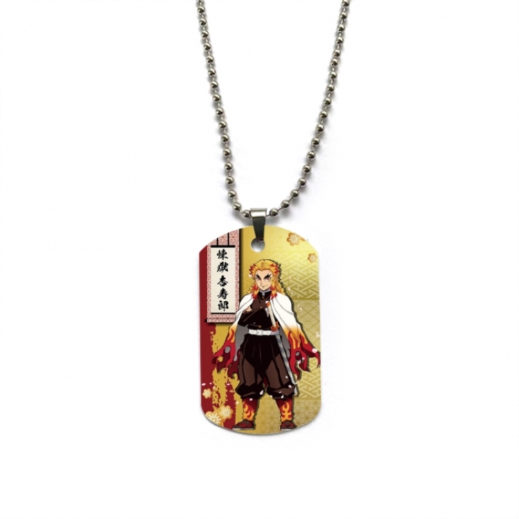 Demon Slayer Kimets Anime double-sided full color printed military brand necklace price for 5 pcs