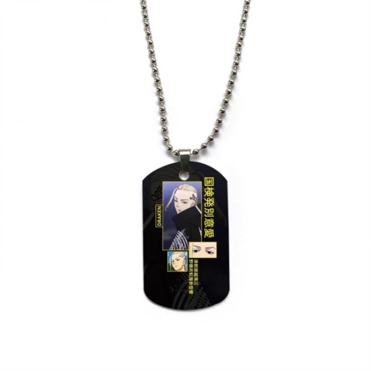 Tokyo Revengers Anime double-sided full color printed military brand necklace price for 5 pcs