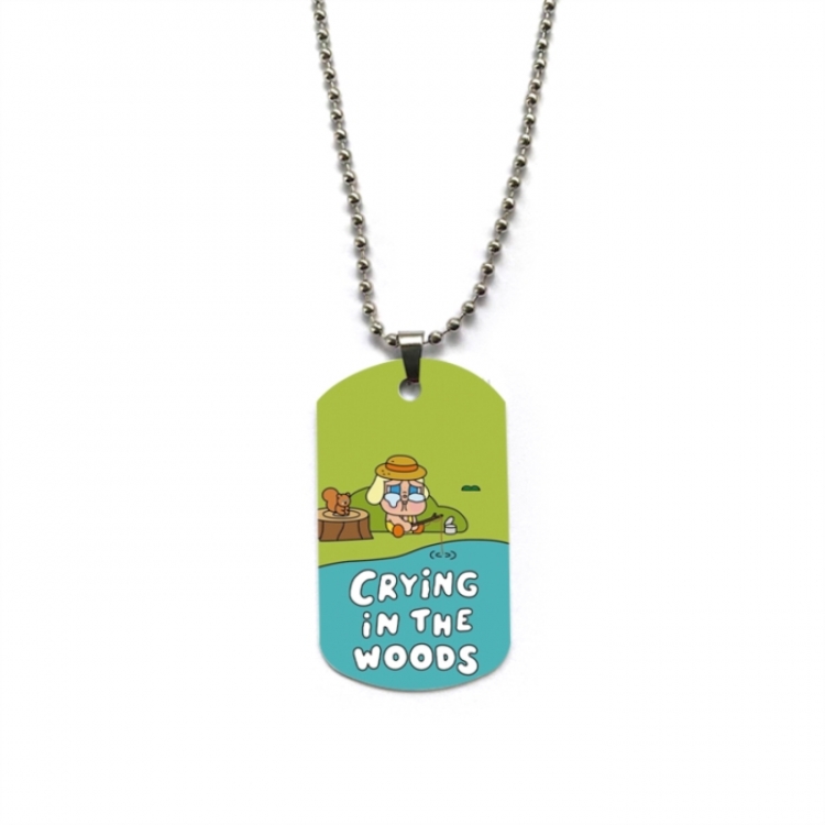 CryBaby Anime double-sided full color printed military brand necklace price for 5 pcs