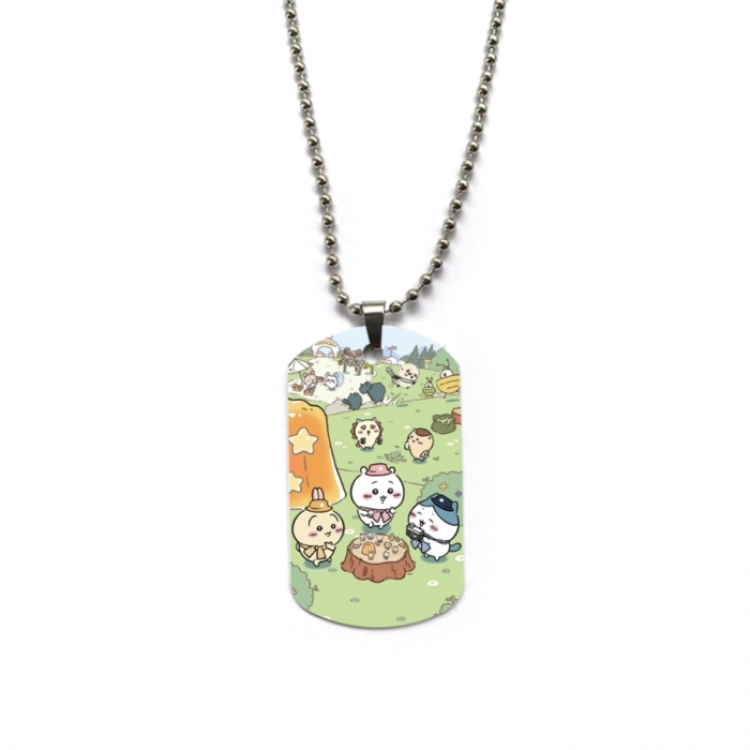 Chiikawa Anime double-sided full color printed military brand necklace price for 5 pcs