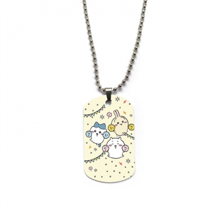 Chiikawa Anime double-sided full color printed military brand necklace price for 5 pcs