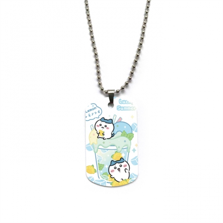 Chiikawa Anime double-sided full color printed military brand necklace price for 5 pcs