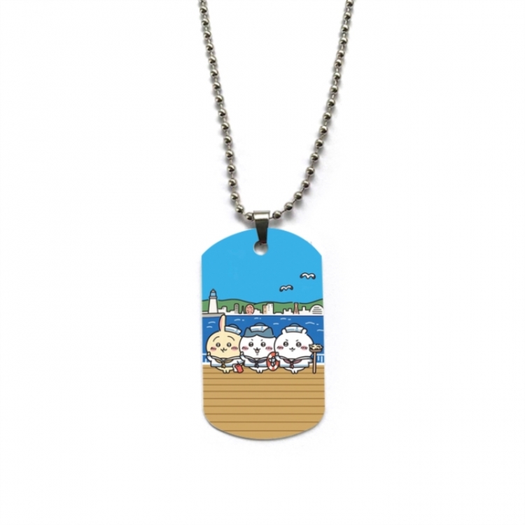 Chiikawa Anime double-sided full color printed military brand necklace price for 5 pcs