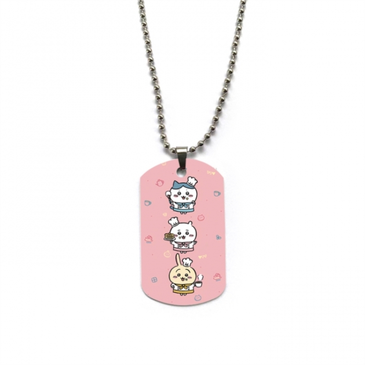 Chiikawa Anime double-sided full color printed military brand necklace price for 5 pcs