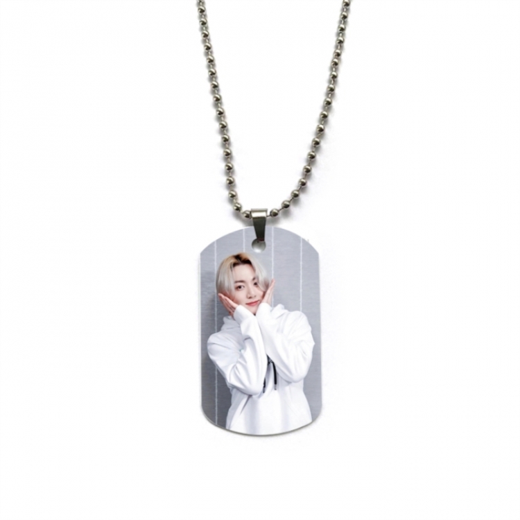 BTS Anime double-sided full color printed military brand necklace price for 5 pcs