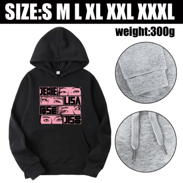  BLACK PINK Anime printed hooded sweatshirt top from S to 3XL