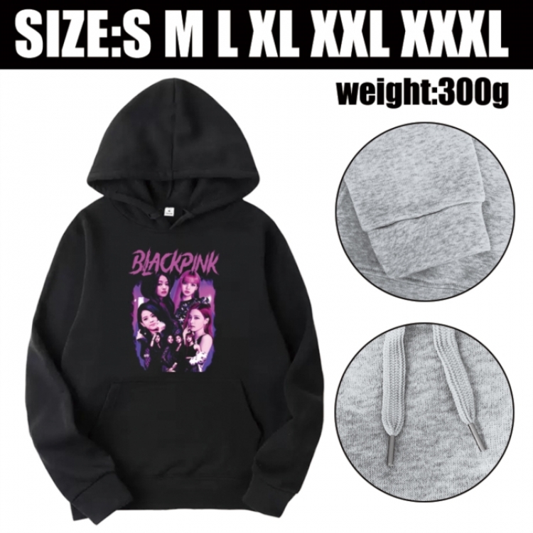  BLACK PINK Anime printed hooded sweatshirt top from S to 3XL