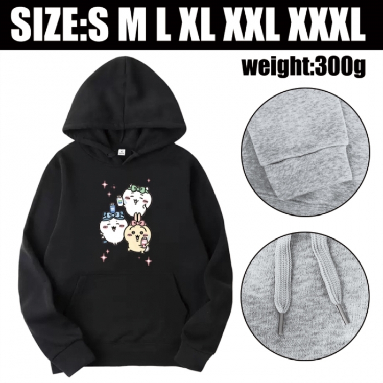 Chiikawa Anime printed hooded sweatshirt top from S to 3XL