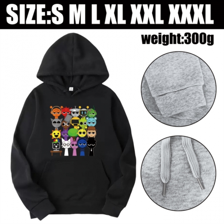 Sprunki Anime printed hooded sweatshirt top from S to 3XL