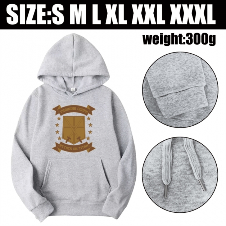 Shingeki no Kyojin Anime printed hooded sweatshirt top from S to 3XL