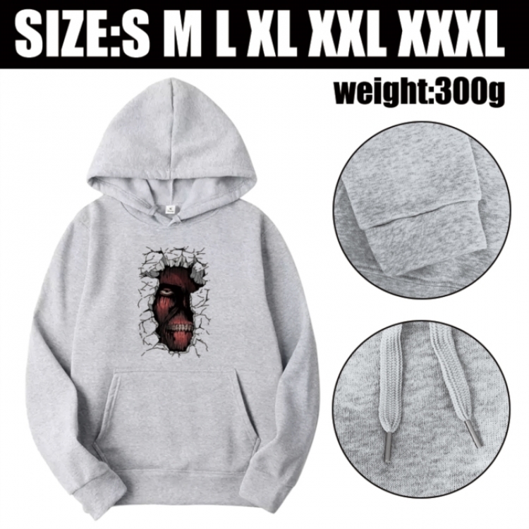 Shingeki no Kyojin Anime printed hooded sweatshirt top from S to 3XL