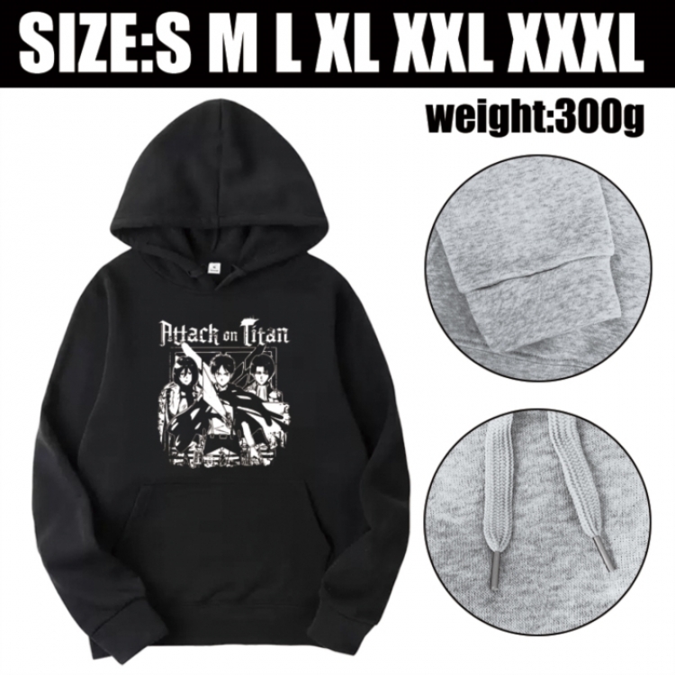 Shingeki no Kyojin Anime printed hooded sweatshirt top from S to 3XL