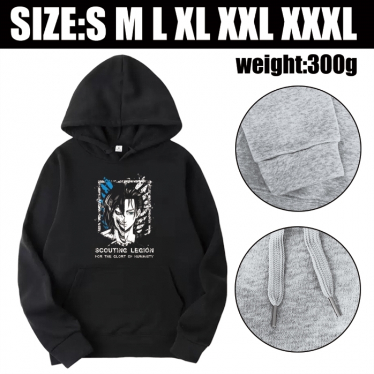 Shingeki no Kyojin Anime printed hooded sweatshirt top from S to 3XL