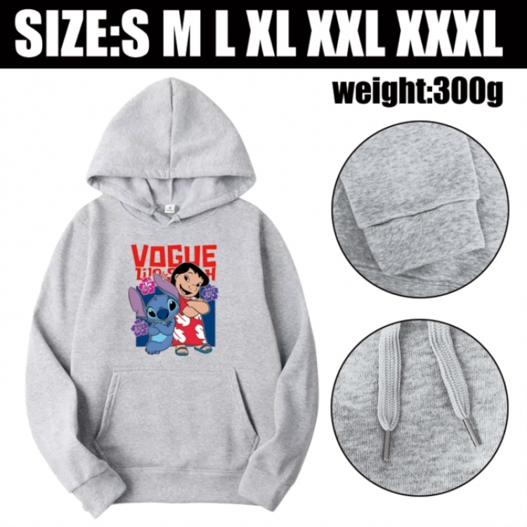 Lilo & Stitch Anime printed hooded sweatshirt top from S to 3XL