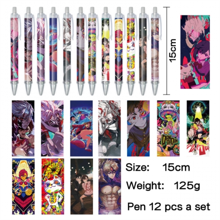 DANDADAN  Anime peripheral student color picture ballpoint pen neutral pen 15cm a set of 12