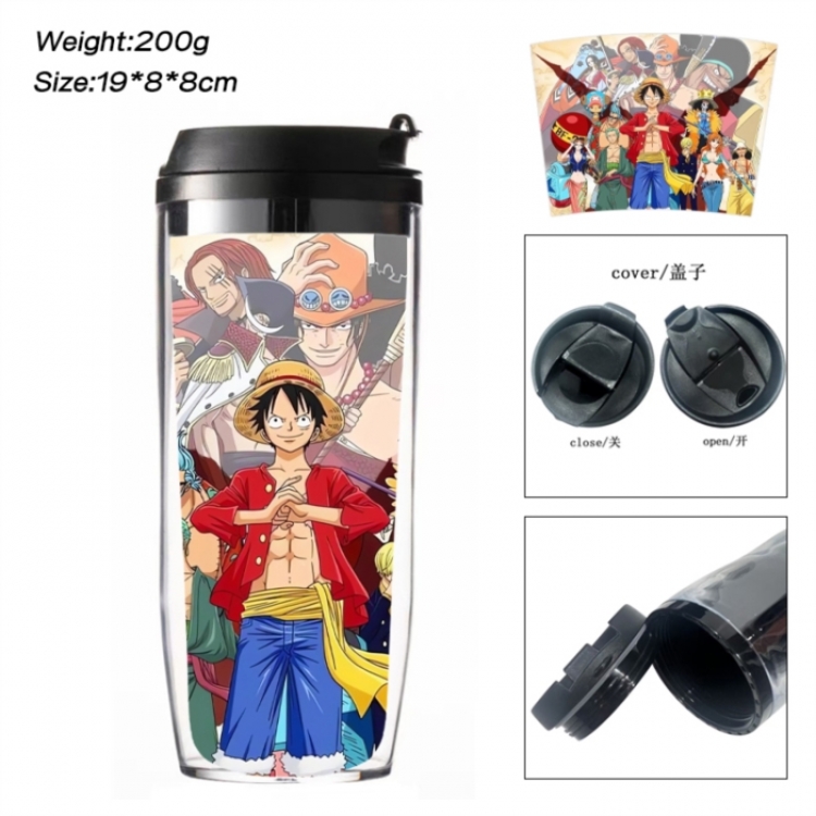 One Piece Anime double-layer insulated water bottle and cup 350ML