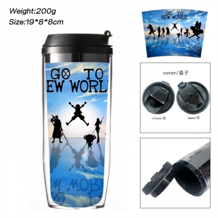 One Piece Anime double-layer insulated water bottle and cup 350ML