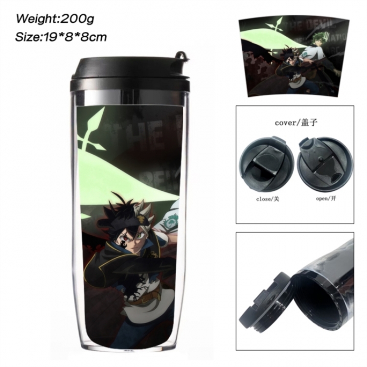 Black Clover Anime double-layer insulated water bottle and cup 350ML