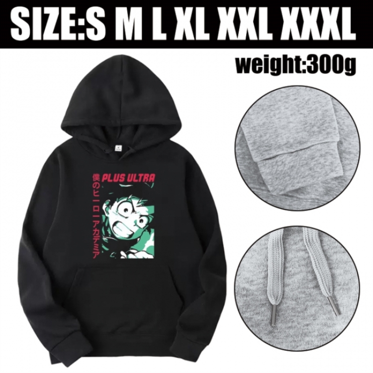 My Hero Academia Anime printed hooded sweatshirt top from S to 3XL