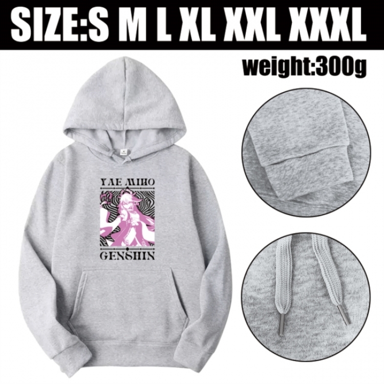 Genshin Impact Anime printed hooded sweatshirt top from S to 3XL