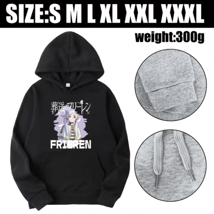 Frieren: Beyond Journey's Anime printed hooded sweatshirt top from S to 3XL