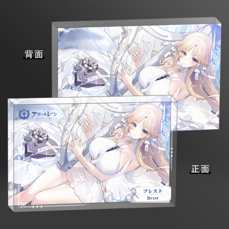 Azur Lane Anime game acrylic card brick desktop decoration 8X12X1.2cm