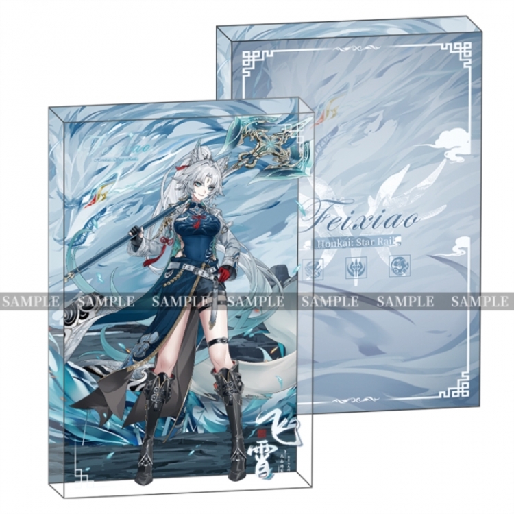 Honkai：Star Rail Anime game acrylic card brick desktop decoration 8X12X1.2cm