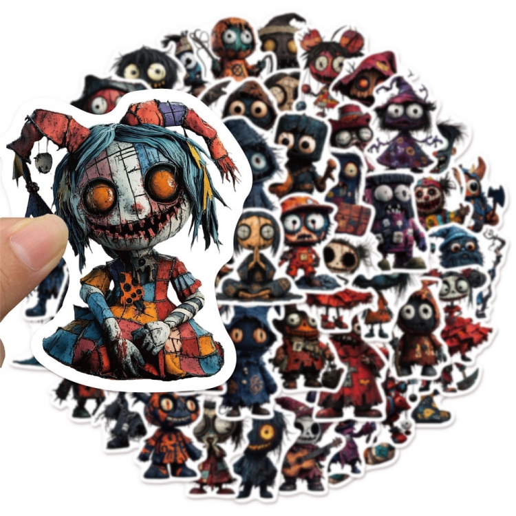 Halloween Doodle stickers Waterproof stickers a set of 50 price for 5 sets