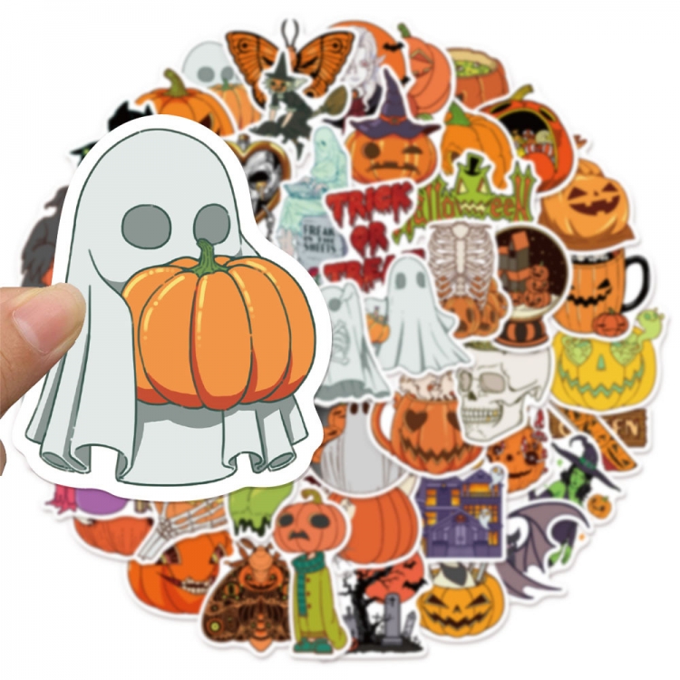 Halloween Doodle stickers Waterproof stickers a set of 50 price for 5 sets