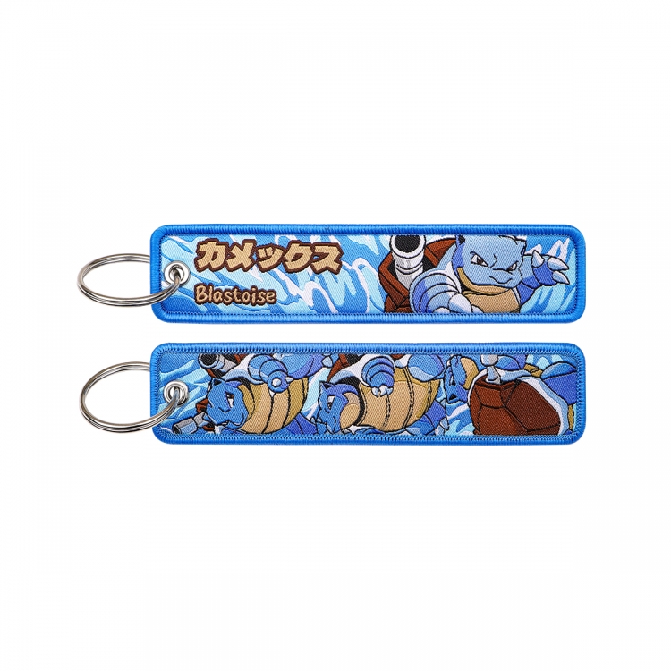 Pokemon Double sided color woven label keychain with thickened hanging rope 13x3cm 10G price for 5 pcs