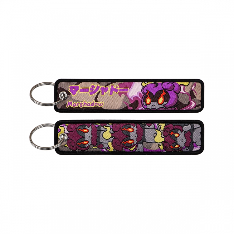 Pokemon Double sided color woven label keychain with thickened hanging rope 13x3cm 10G price for 5 pcs