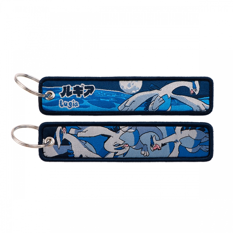 Pokemon Double sided color woven label keychain with thickened hanging rope 13x3cm 10G price for 5 pcs