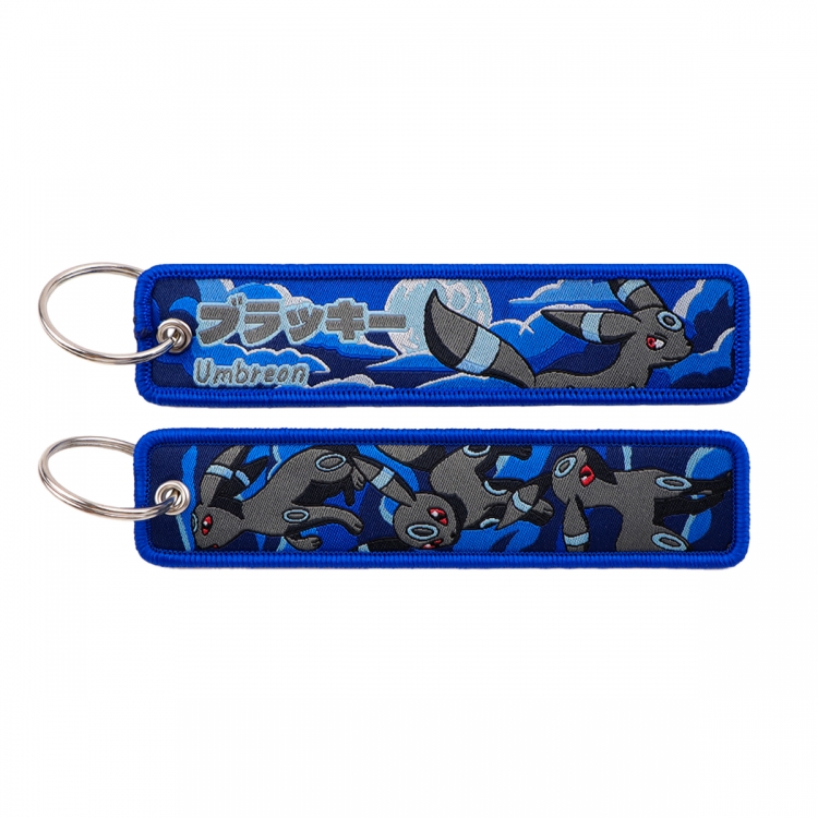Pokemon Double sided color woven label keychain with thickened hanging rope 13x3cm 10G price for 5 pcs