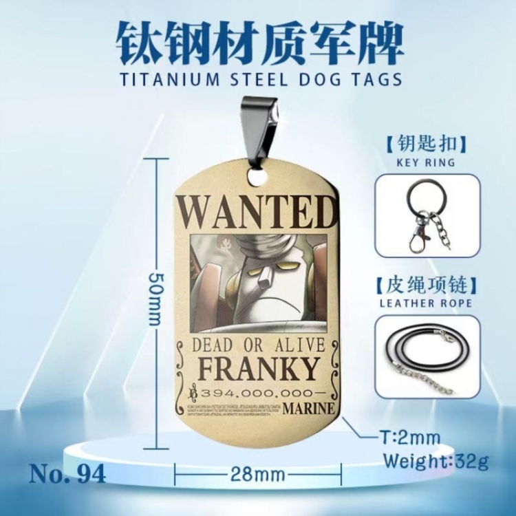 One Piece Anime peripheral titanium steel pendant necklace pendant price for 5 pcs