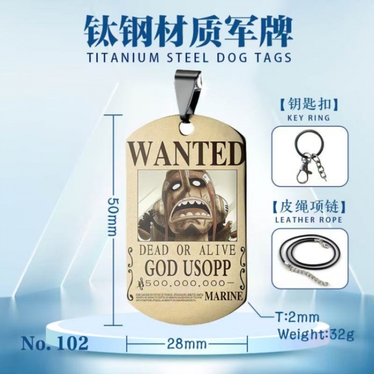 One Piece Anime peripheral titanium steel pendant necklace pendant price for 5 pcs