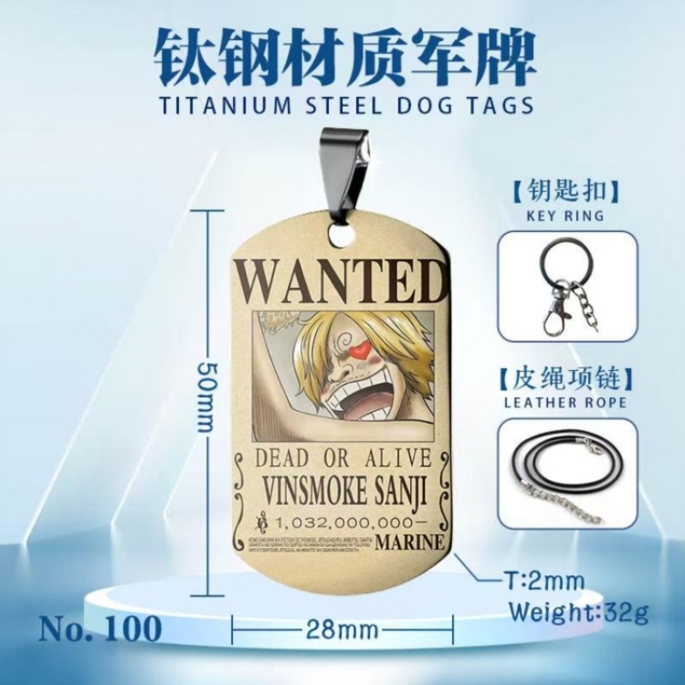 One Piece Anime peripheral titanium steel pendant necklace pendant price for 5 pcs