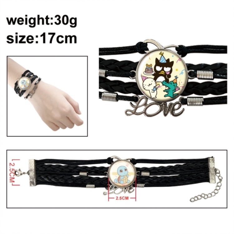 Sanrio Anime bracelet multi-layer leather gemstone bracelet price for 5 pcs